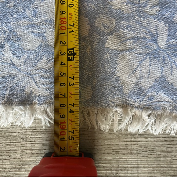 Blue Leaves Tablecloth And 9 Napkins  Fall Autumn Thanksgiving Linens 74x54 EC - Picture 6 of 16